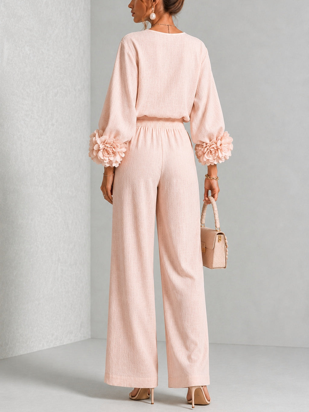 Rosalie - Set a Due pezzi con polsini floreali