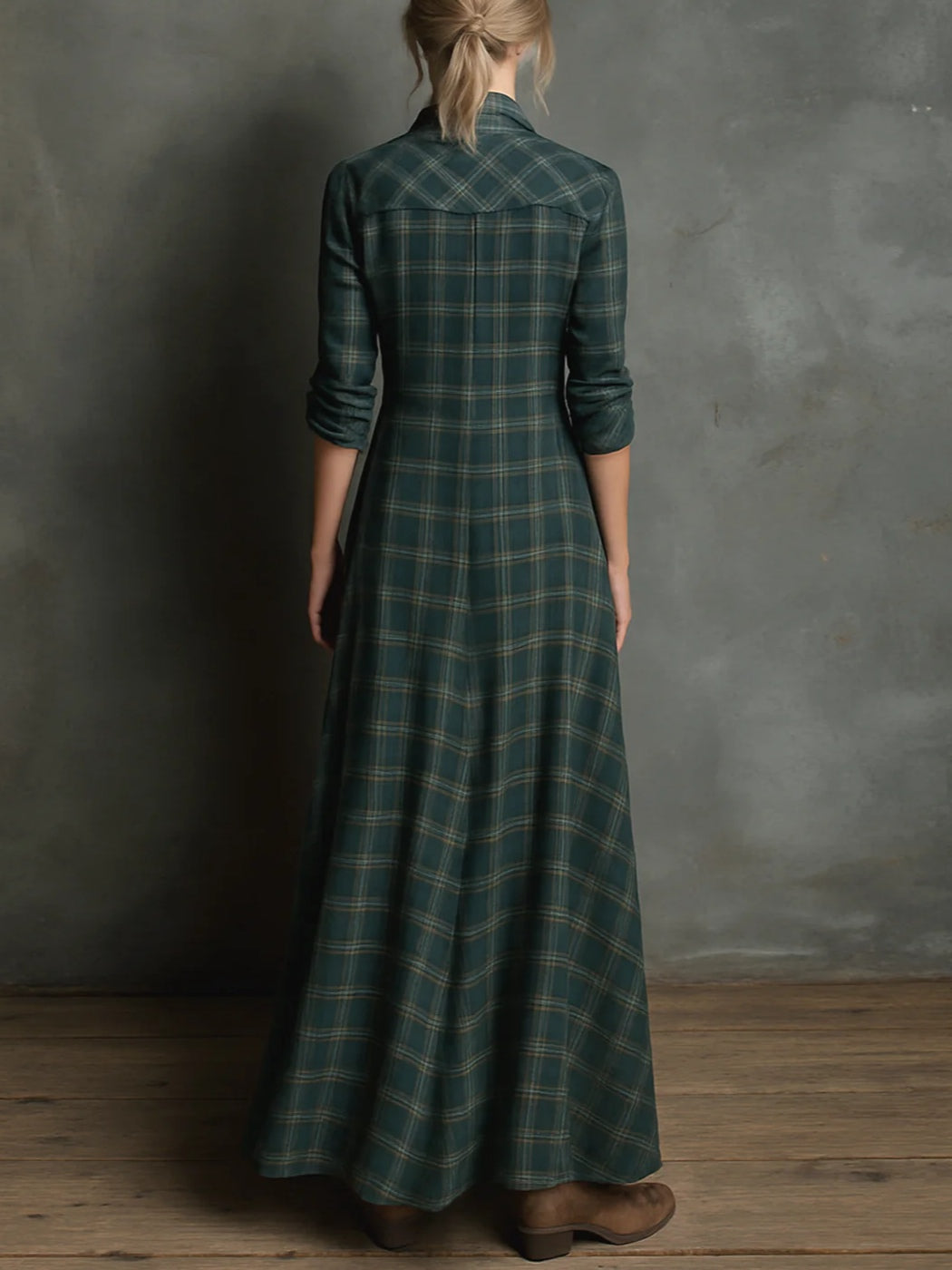 Valentina | Long Check Dress