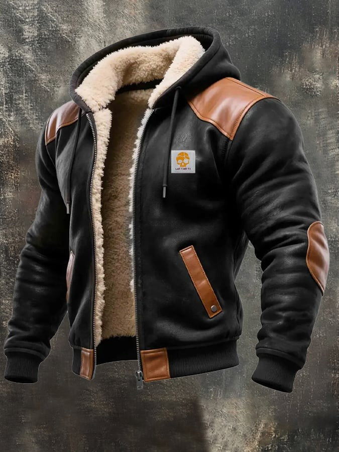 VINTAGE SUEDE JACKET WITH HOOD