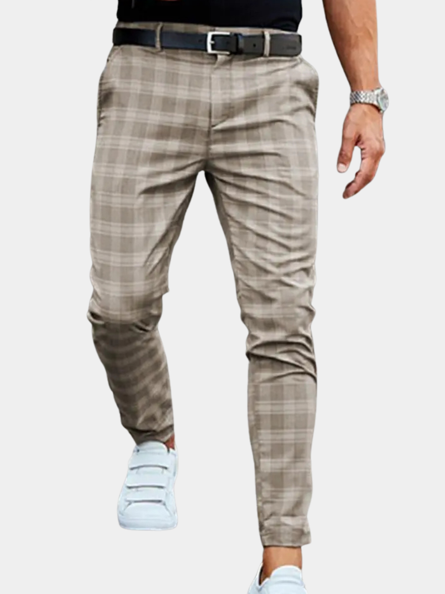 Casual Checkered Pants for Men