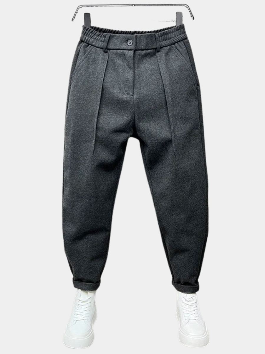 TEXTURED TAPERED PANTS