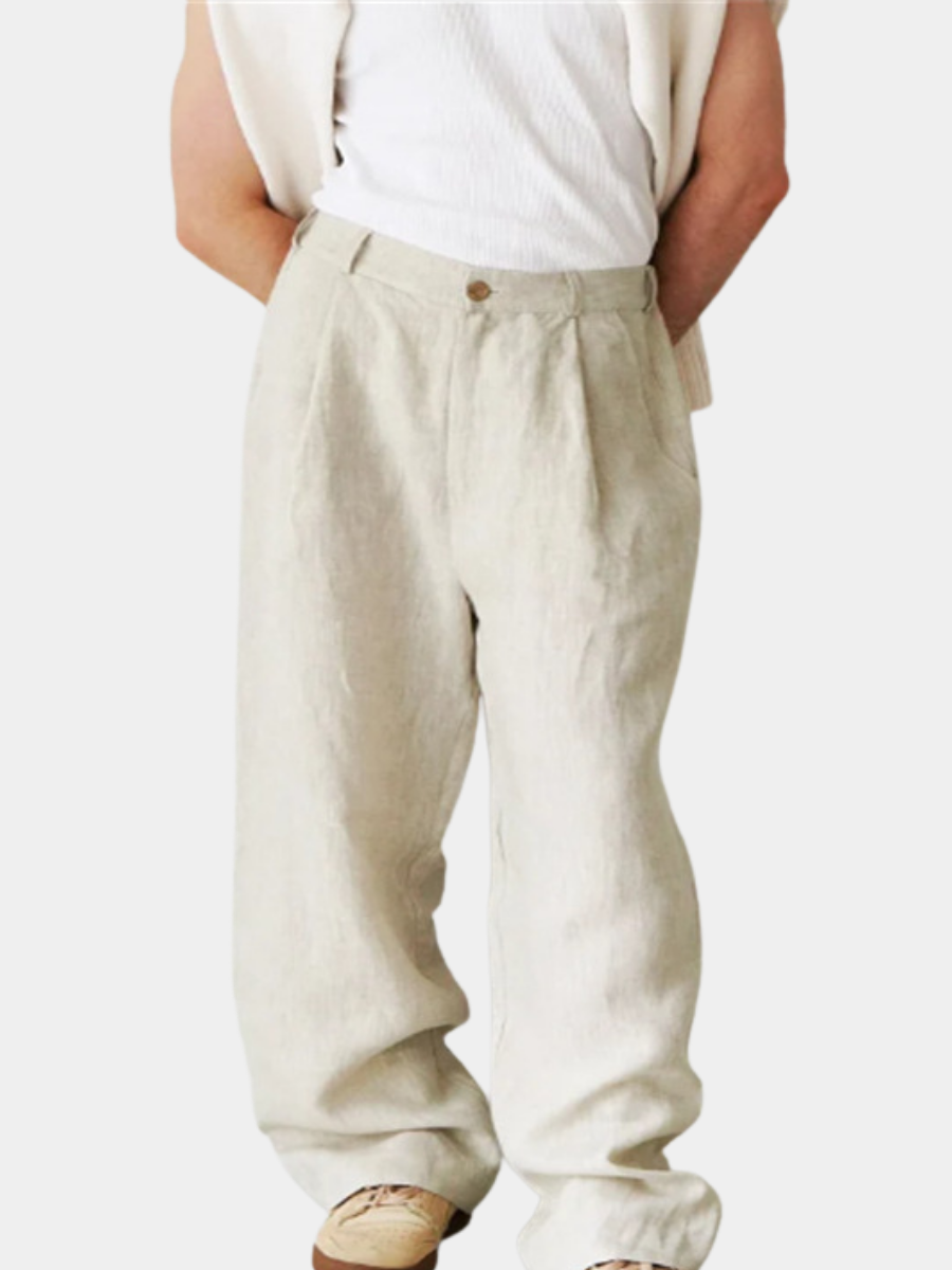 ÉTIENNE | WIDE-LEG LINEN PANTS