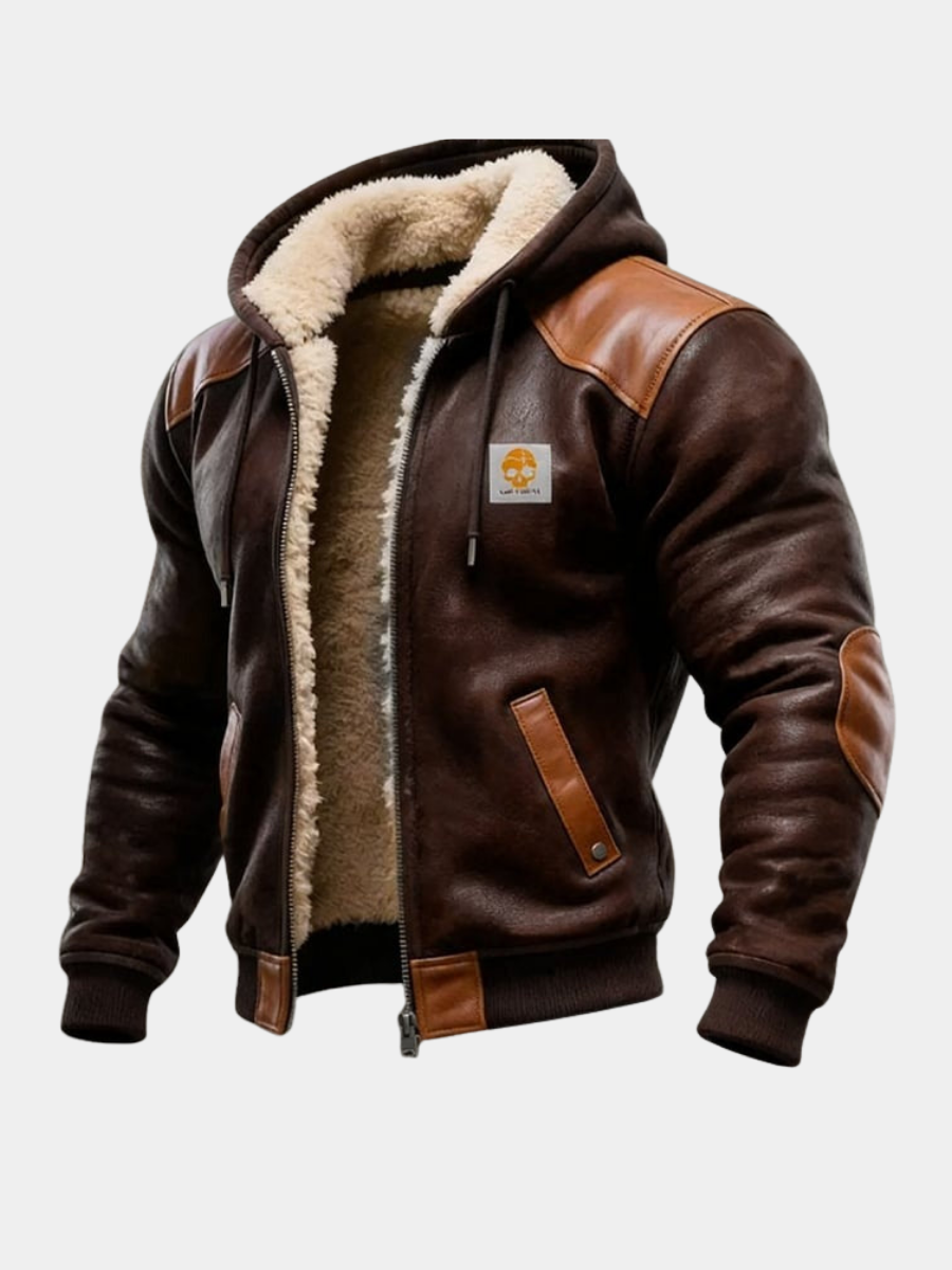 VINTAGE SUEDE JACKET WITH HOOD