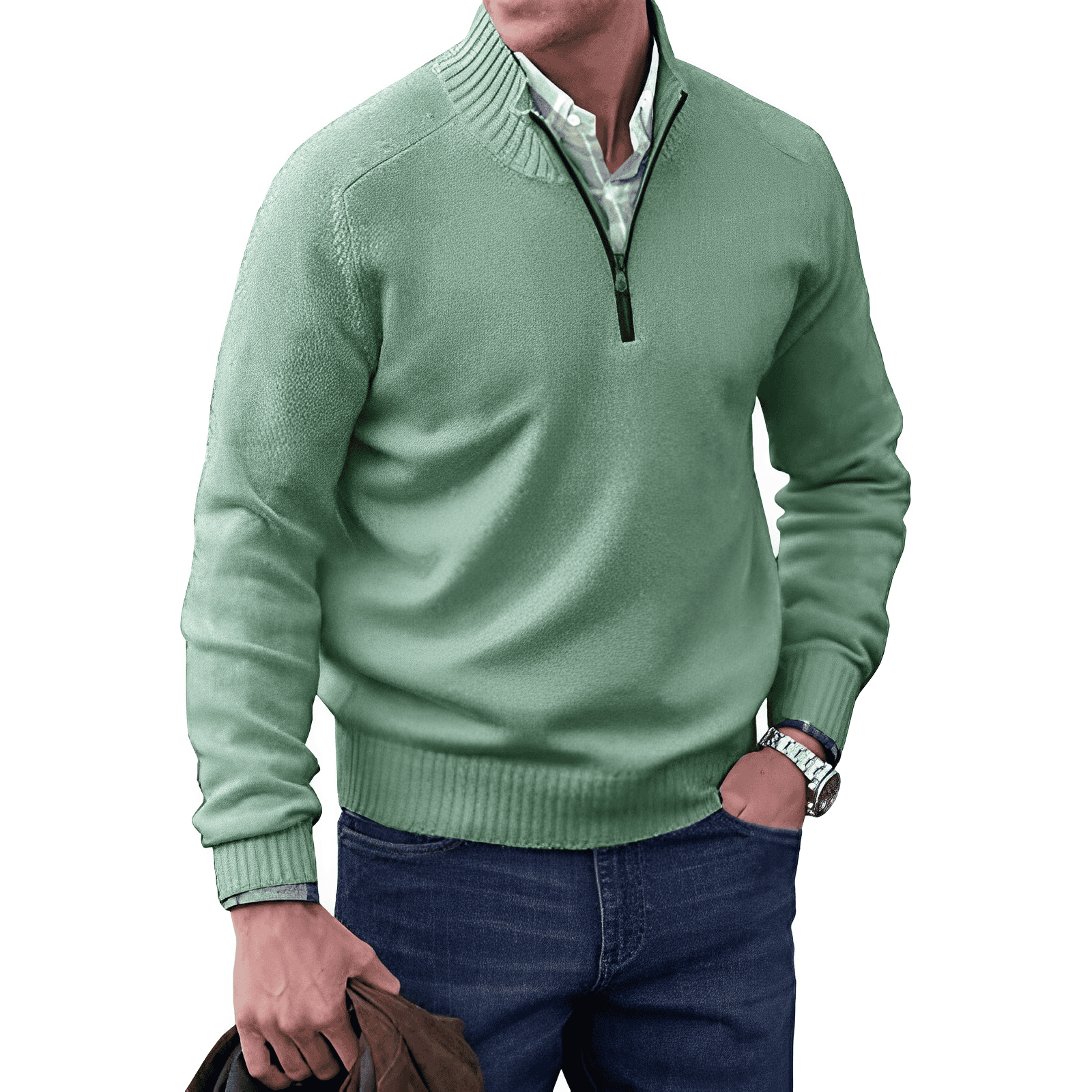 MODERN REGULAR-FIT ZIP PULLOVER | EFFORTLESS EVERYDAY ELEGANCE
