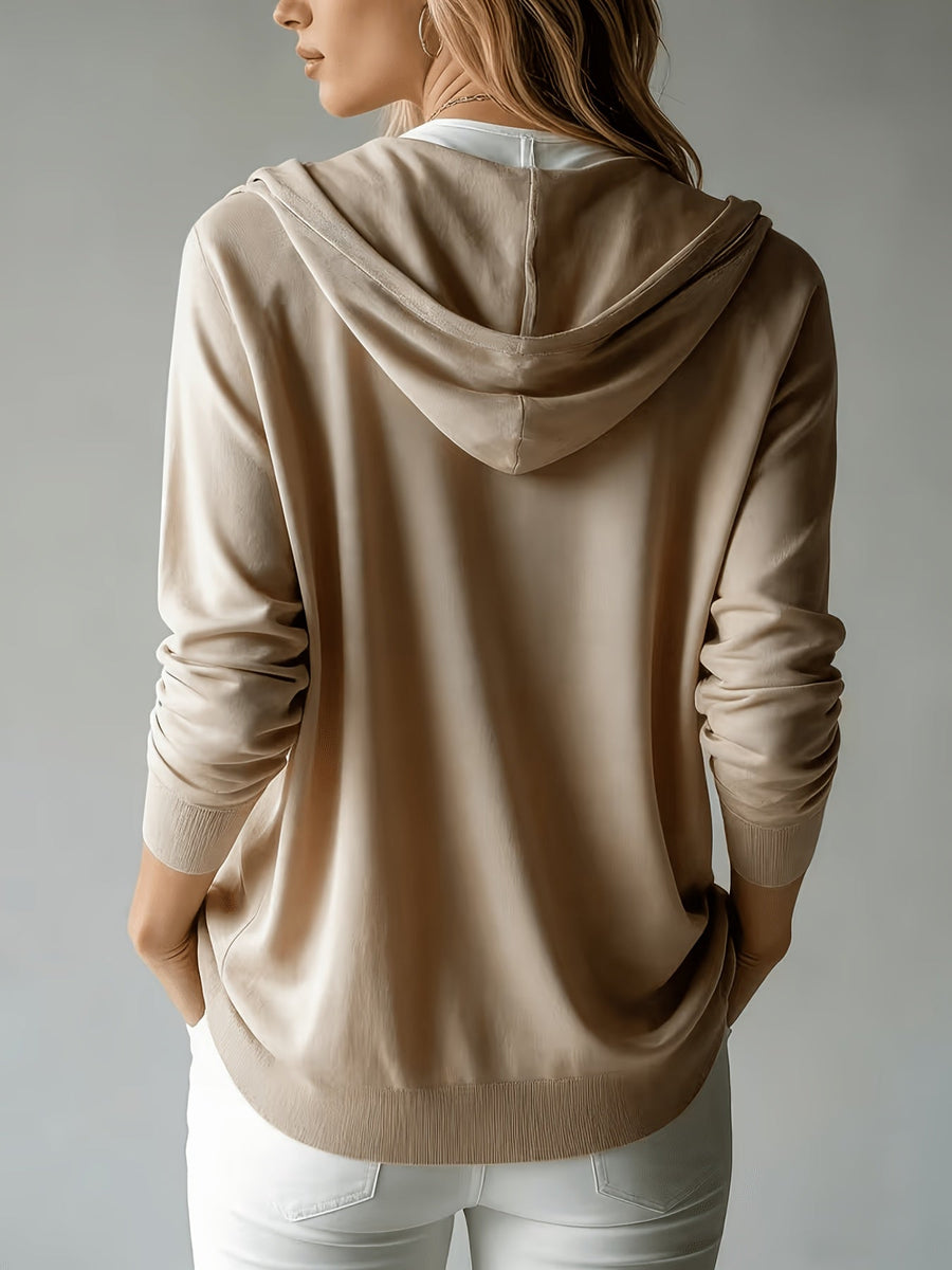 Sylvie | Cardigan Morbido con Cappuccio e Bottoni