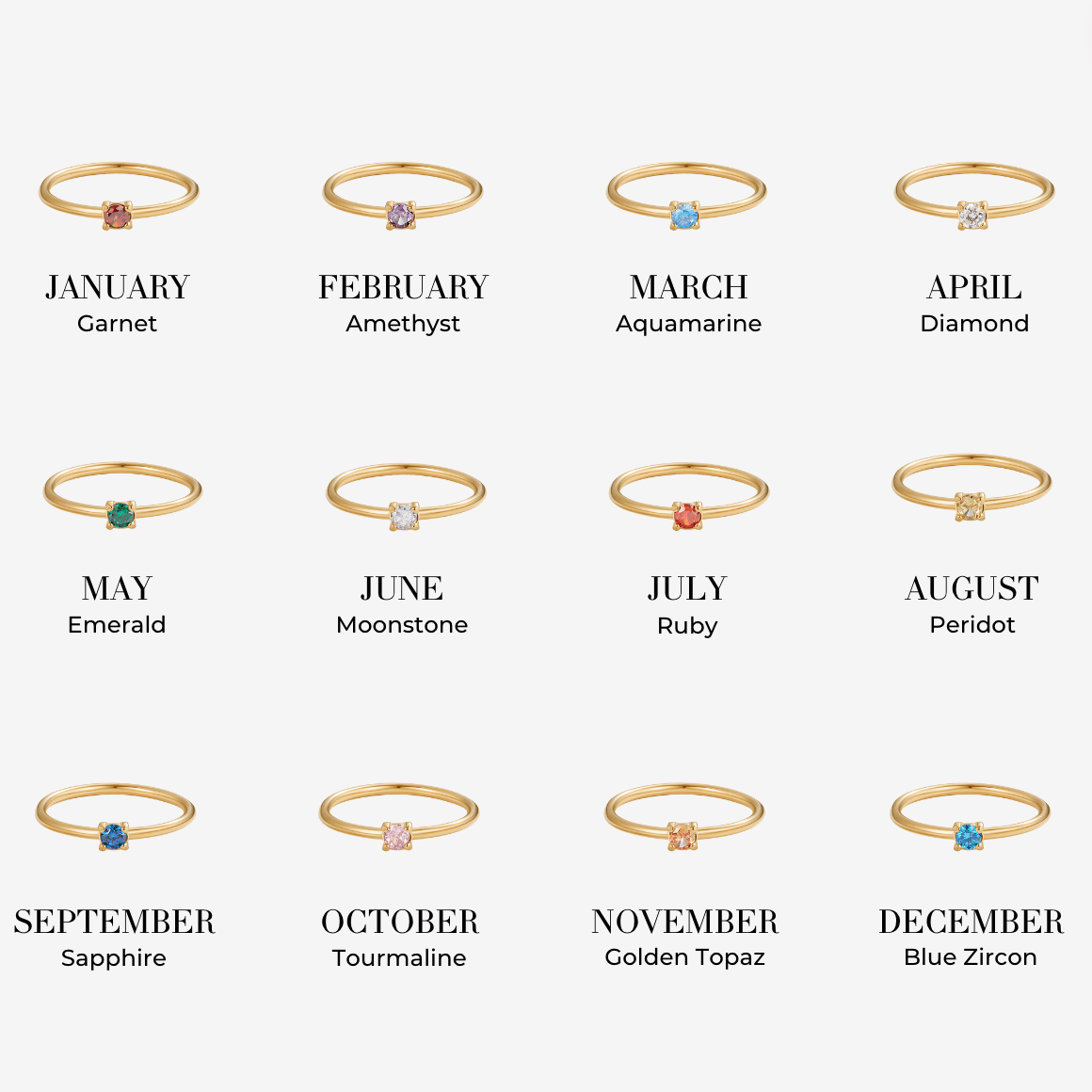 Birthstone Rings