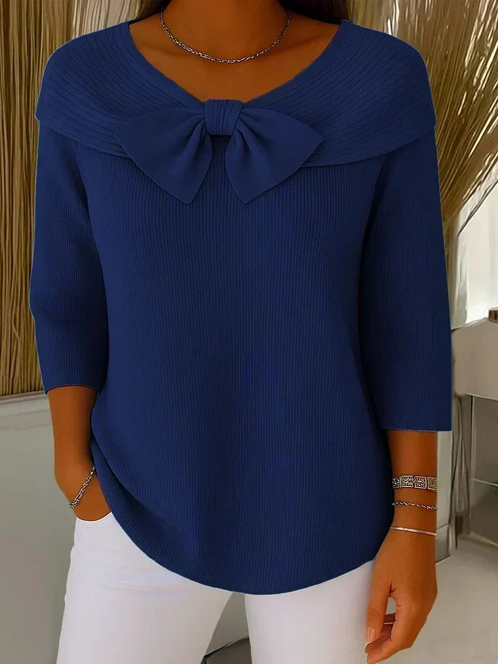 Tivella™ | Maglione con Nodo e Collo Rotondo