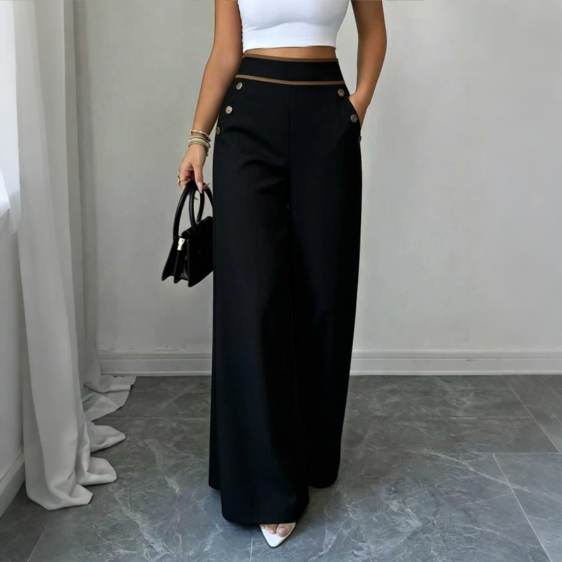 Oriessa - Pantaloni da Marinaio a Vita Alta