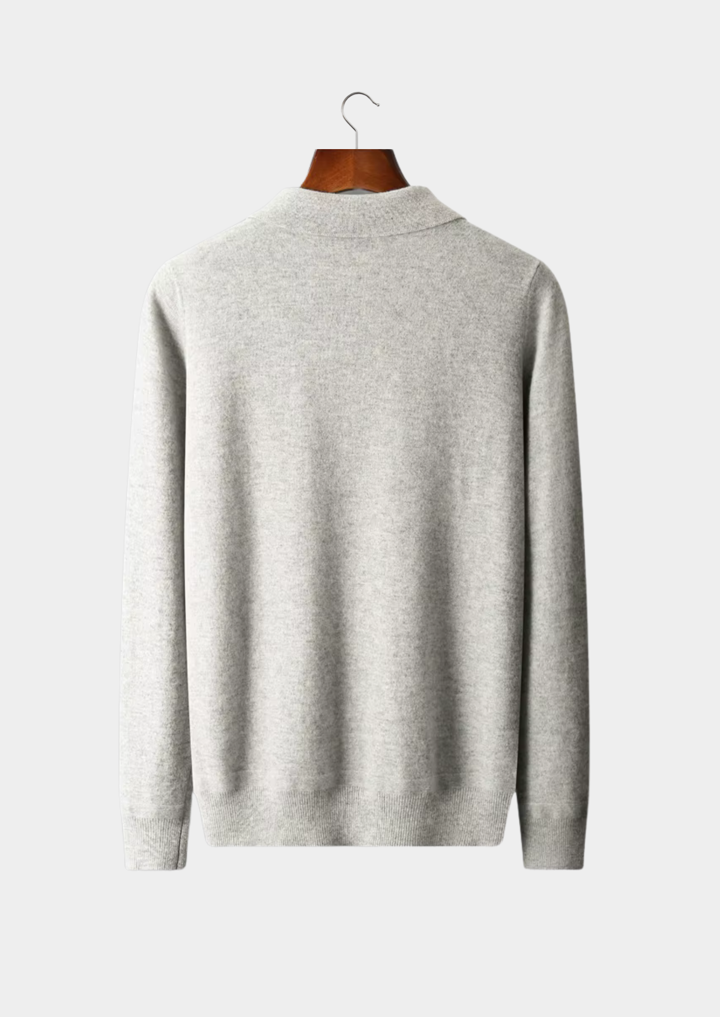 WOOL HALF ZIP POLO