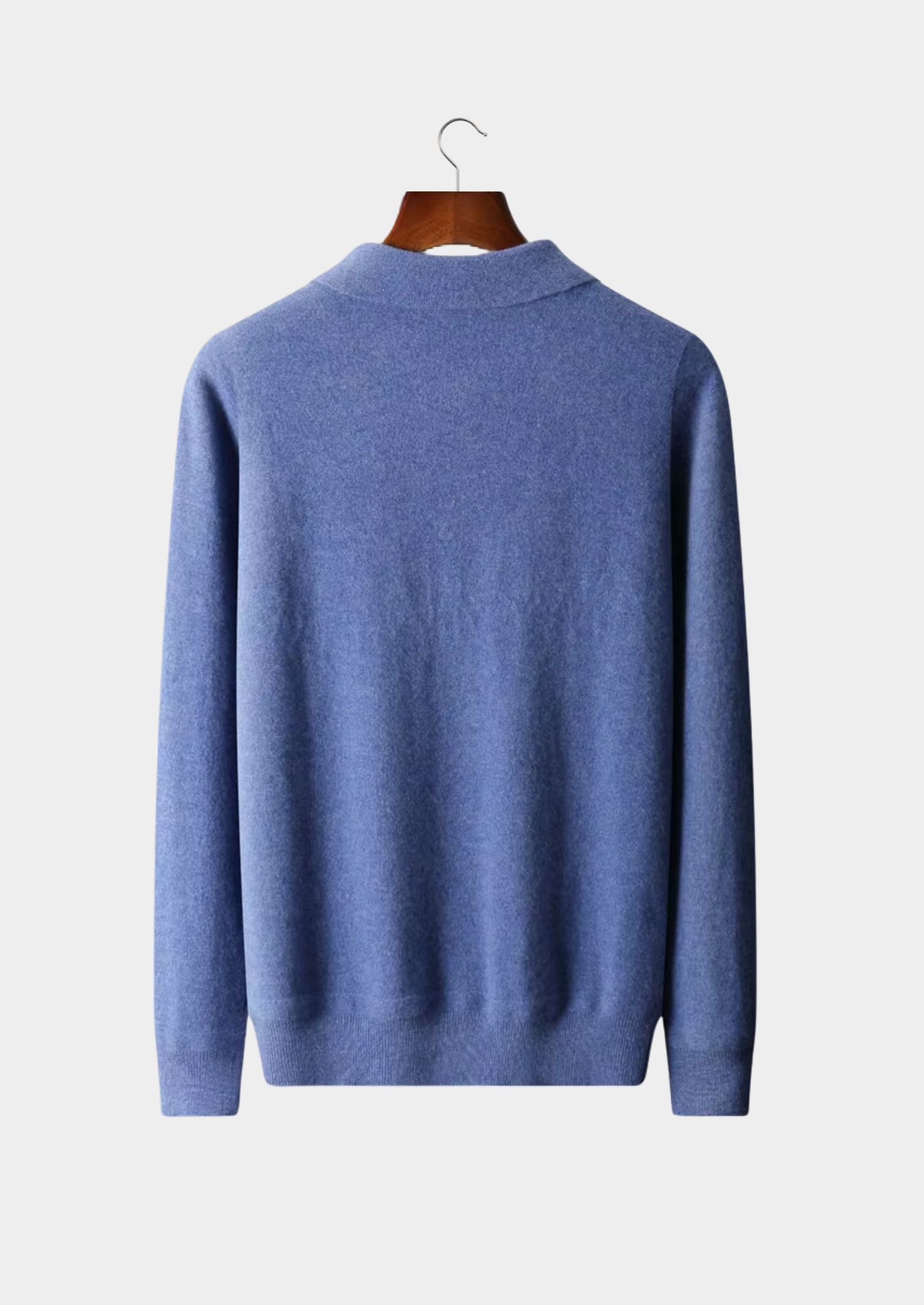 WOOL HALF ZIP POLO
