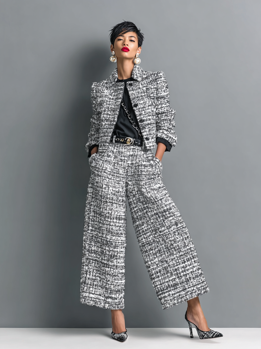 Lisette - Stylish Long Sleeved Jacket And Casual Pant