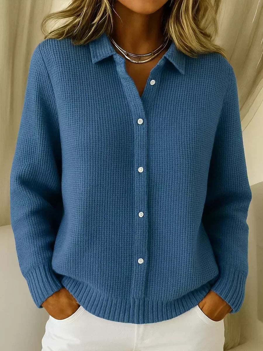 Camille™ | Cardigan con Bottoni in Maglia Testurizzata