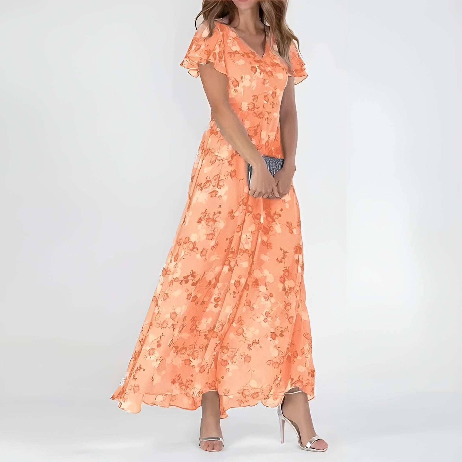Alessia | Abito Lungo Floreale Elegante
