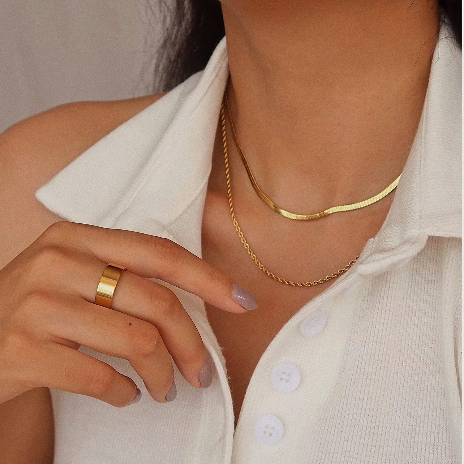 HAILEY Multi-Layered Gold Necklace
