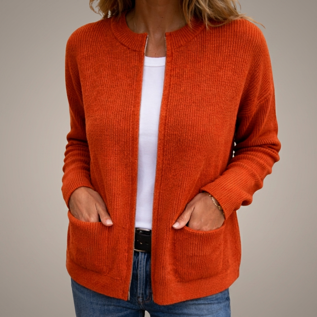 Juliette | Gilet Zip in Maglia Morbida