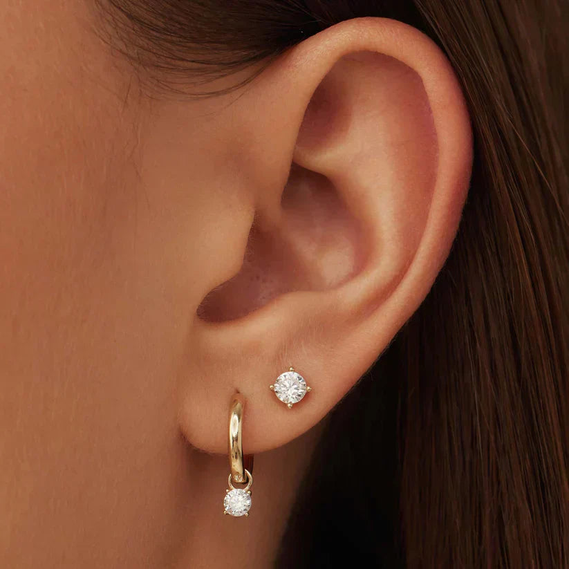 Moon Tears Stone Earrings Set | Gold