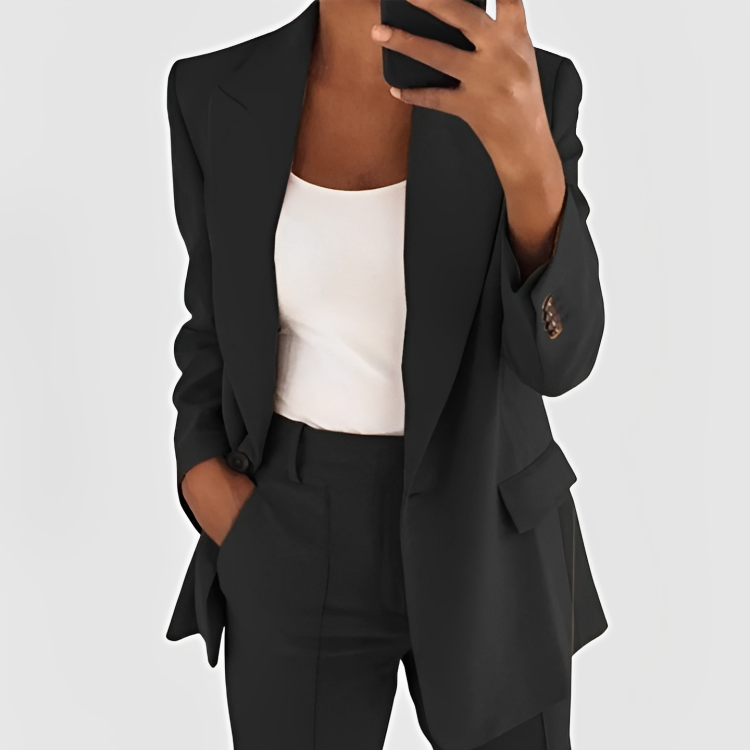 Diane | Elegant Two Piece Blazer Pant Suit