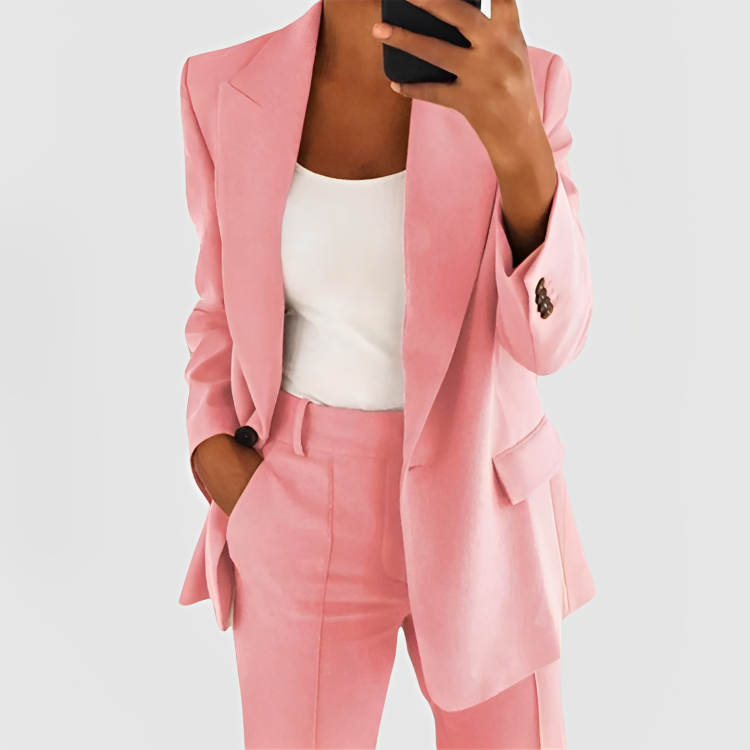 Diane | Elegant Two Piece Blazer Pant Suit