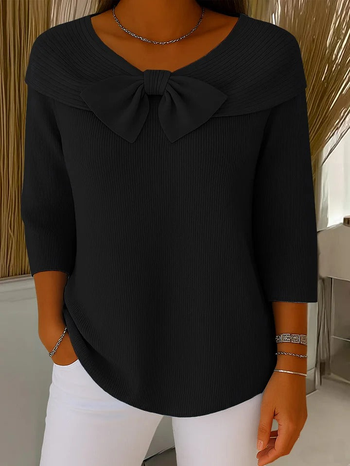 Tivella™ | Maglione con Nodo e Collo Rotondo