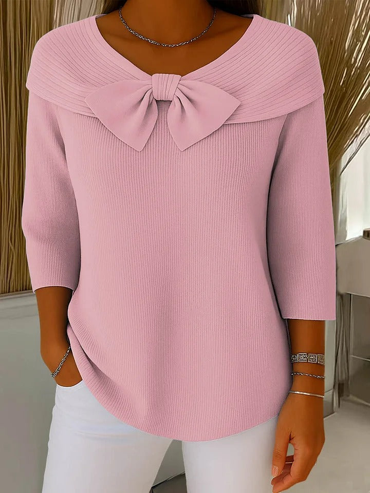 Tivella™ | Maglione con Nodo e Collo Rotondo