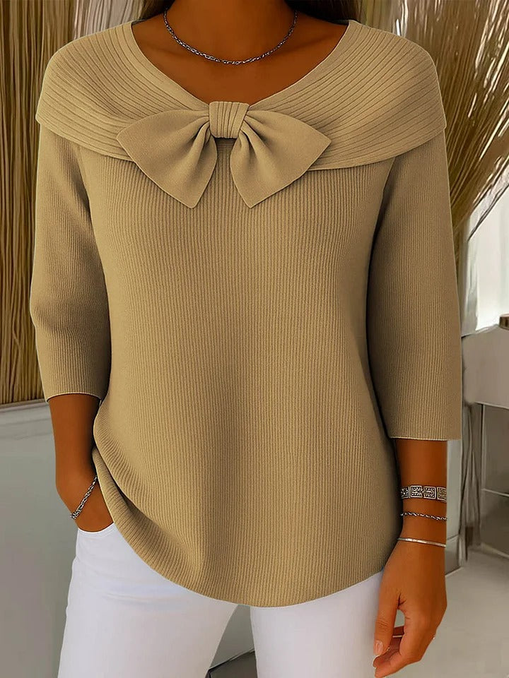 Tivella™ | Maglione con Nodo e Collo Rotondo