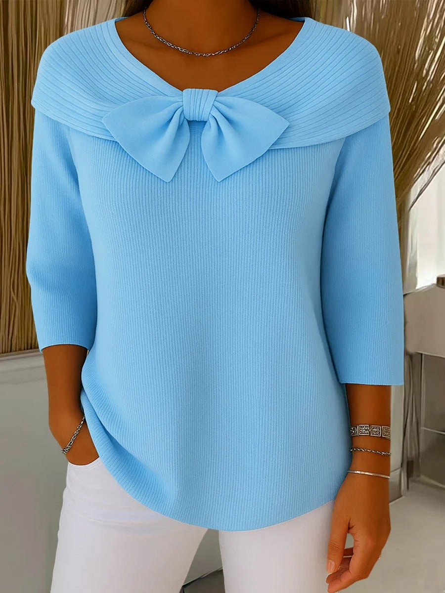 Tivella™ | Maglione con Nodo e Collo Rotondo