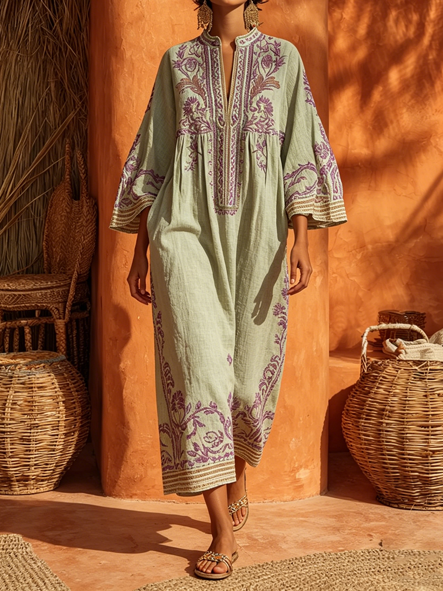 Serena | Abito Boho Ricamato