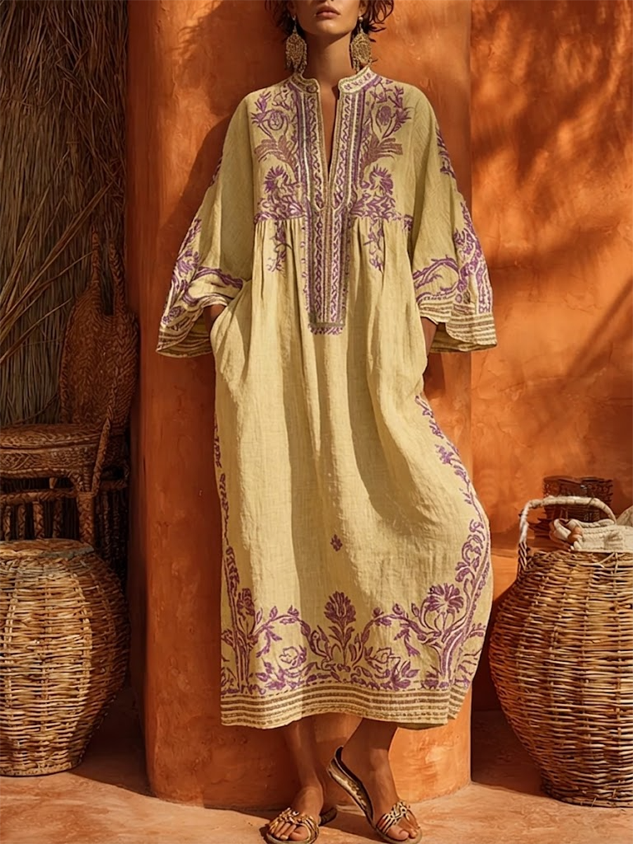 Serena | Abito Boho Ricamato