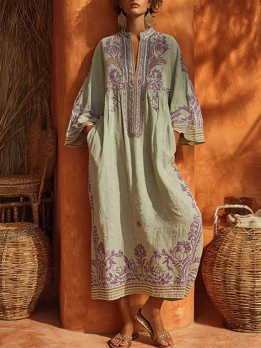 Serena | Abito Boho Ricamato