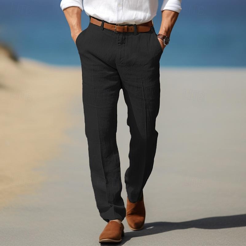 LUXURY MEN'S PREMIUM LINEN PANTS (WITH BELT LOOPS)