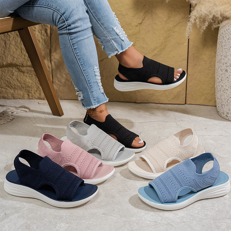 Zina - Sandali con Piattaforma Traspiranti in Maglia