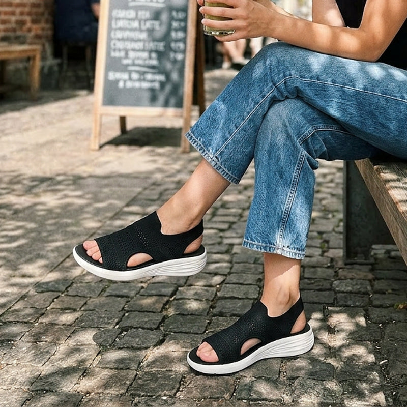 Zina - Sandali con Piattaforma Traspiranti in Maglia