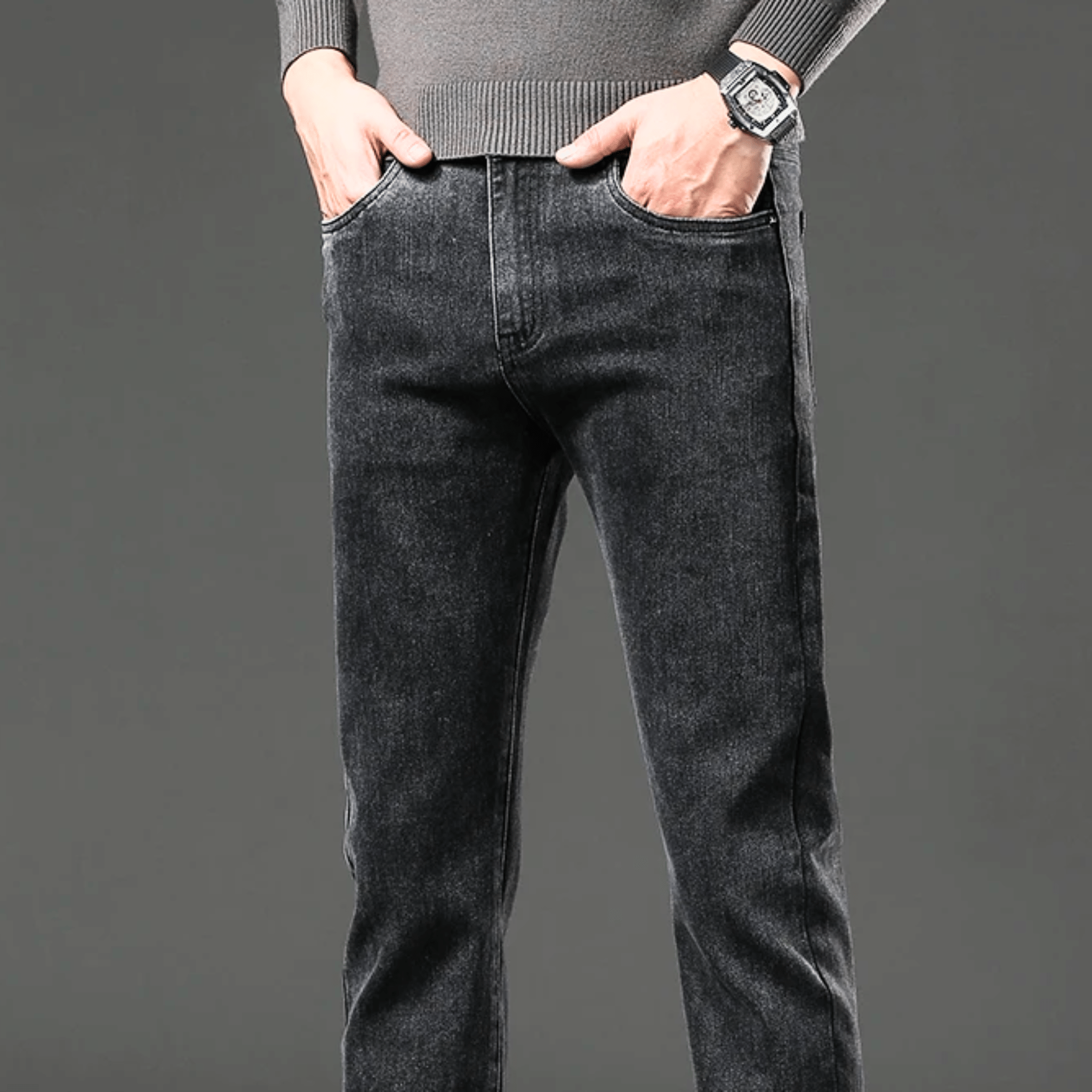 THERMAL DENIM PANTS