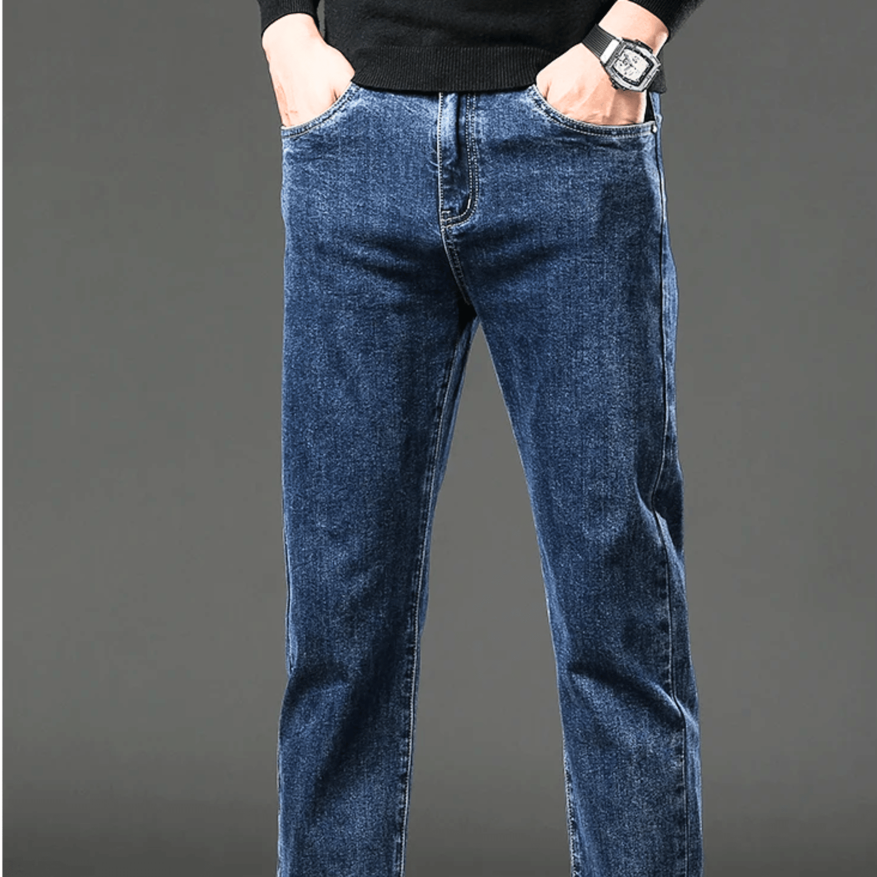 THERMAL DENIM PANTS