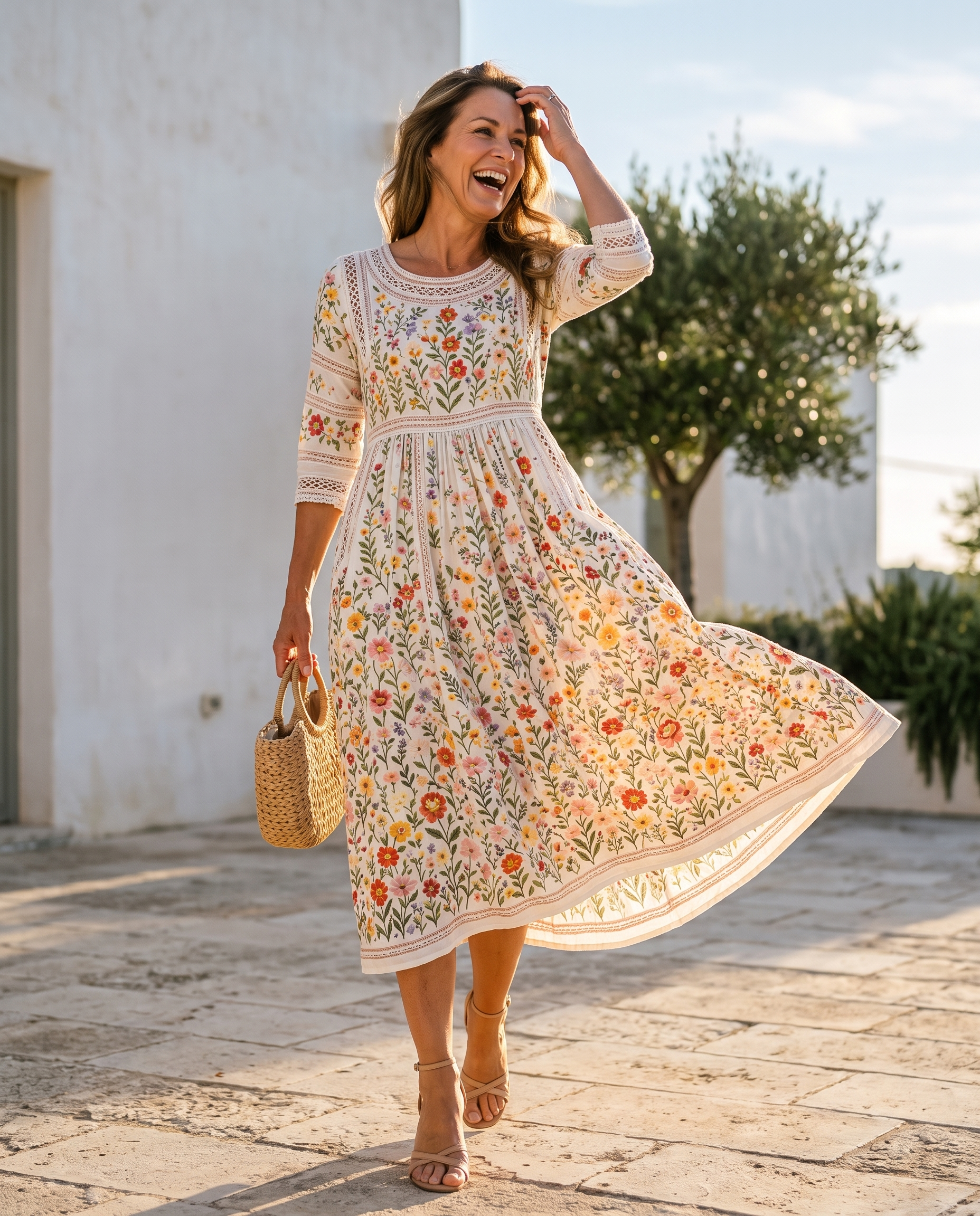 Abito Midi Charm Prato di Fiori