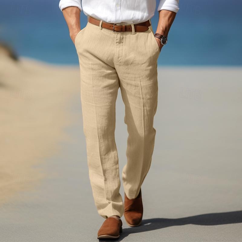 LUXURY MEN'S PREMIUM LINEN PANTS (WITH BELT LOOPS)